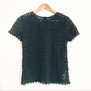 Banana Republic Short Sleeve Casual Top Size XS Black